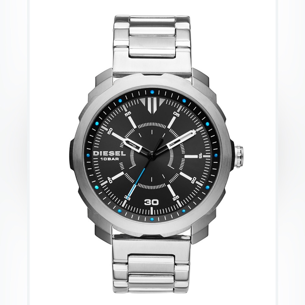 Diesel Dz1787 Black and Silver Chronograph Watch